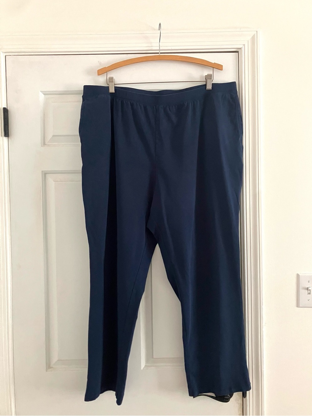 Catherine’s Navy Blue Cotton elastic waist pants 2x Petite